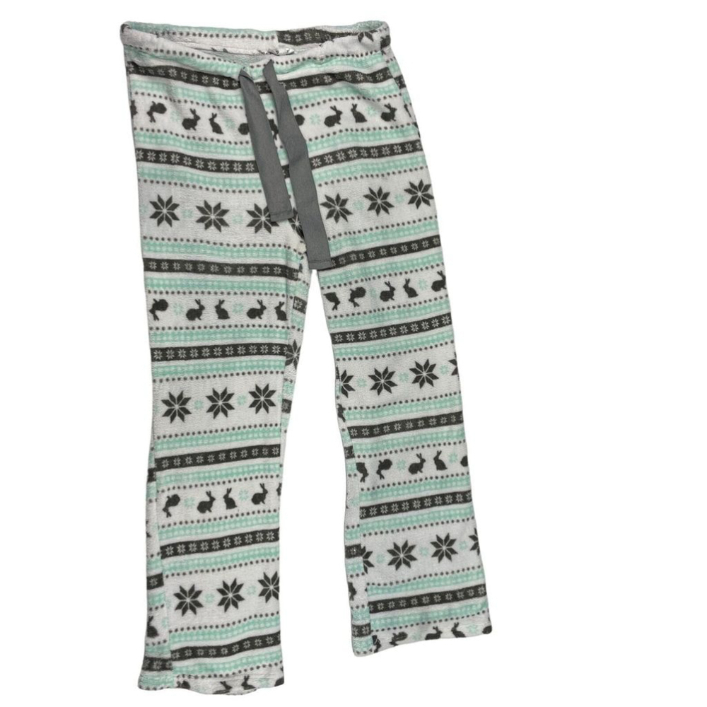 Ardene Pajama Pants Womens XL Multi Fleece Flat Front Drawstring Straight Leg